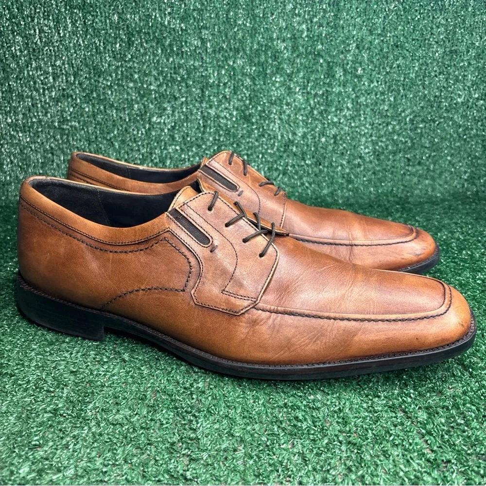 J Murphy Johnston Murphy Mens Brown Leather Oxford Dress Shoes Size 14‎ M